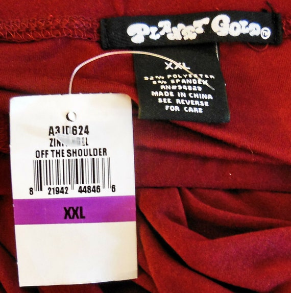 Planet Gold Stylish off the Shoulder Stretchy Maroon Below Knee Dress XXL  NWT - Etsy