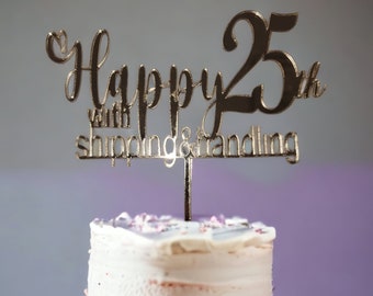 Custom Acrylic Cake Topper | Personalized Name, Age, Party Decoration