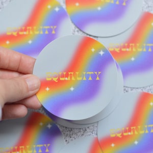 Equality|LGBTQ+|Pride|Laptop Sticker|Water Bottle Sticker
