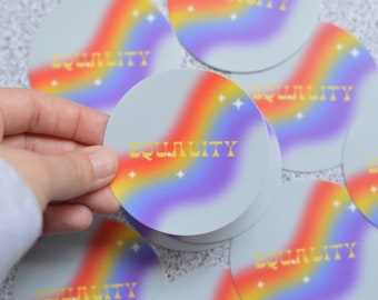 Equality|LGBTQ+|Pride|Laptop Sticker|Water Bottle Sticker