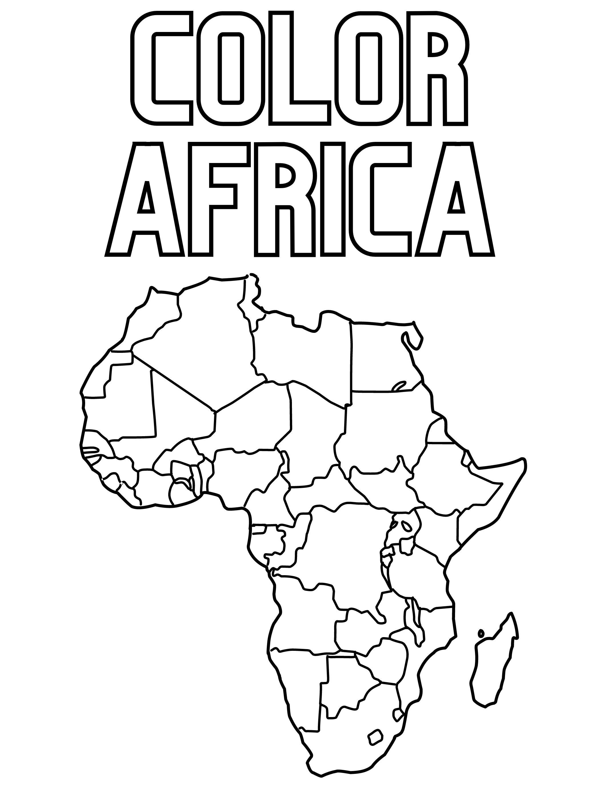 africa coloring pages