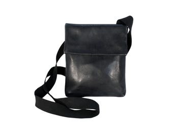 WILKES BASHFORD Vintage Glove Leder Unisex Umhängetasche mit Elastikgurt