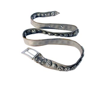 Sand Castle Silver Mesh Belt With Metal Studs Size M/L Sand Castle | Accessories | Sand Castle Silver Mesh Belt  main image 2