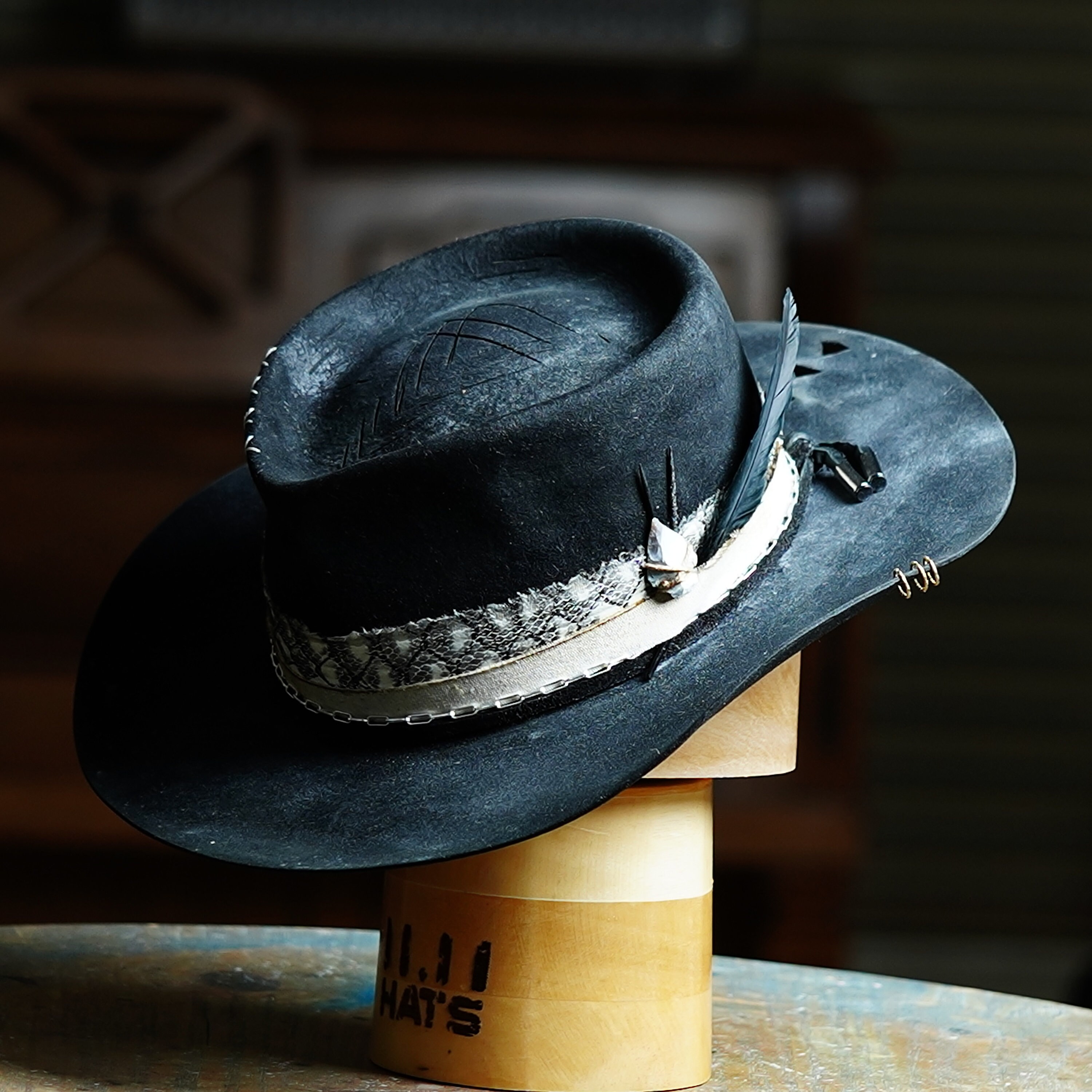 Amazon.com: GEMVIE Classic Black Felt Derby Hat Lightweight