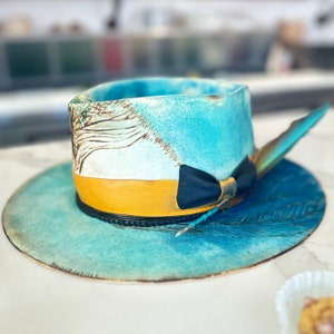 BLUE MACAW rare limited edition handmade hat