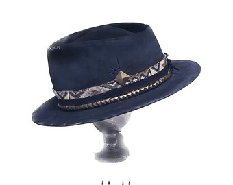 Vintage handmade Fur felt rare fedora hat