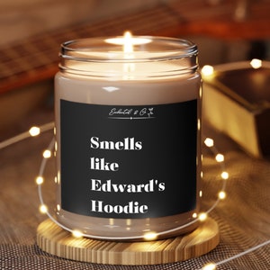 Smells like Edward&#39;s hoodie candle best friend gift Vanilla candle hand-poured candle Bella Christmas gift twilight fan team Edward gift