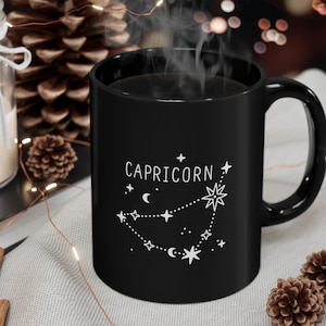 Capricorn zodiac mug Christmas gift for her gift for him zodiac sign birthday gift zodiac mug coffee lover tea gift for christmas gift