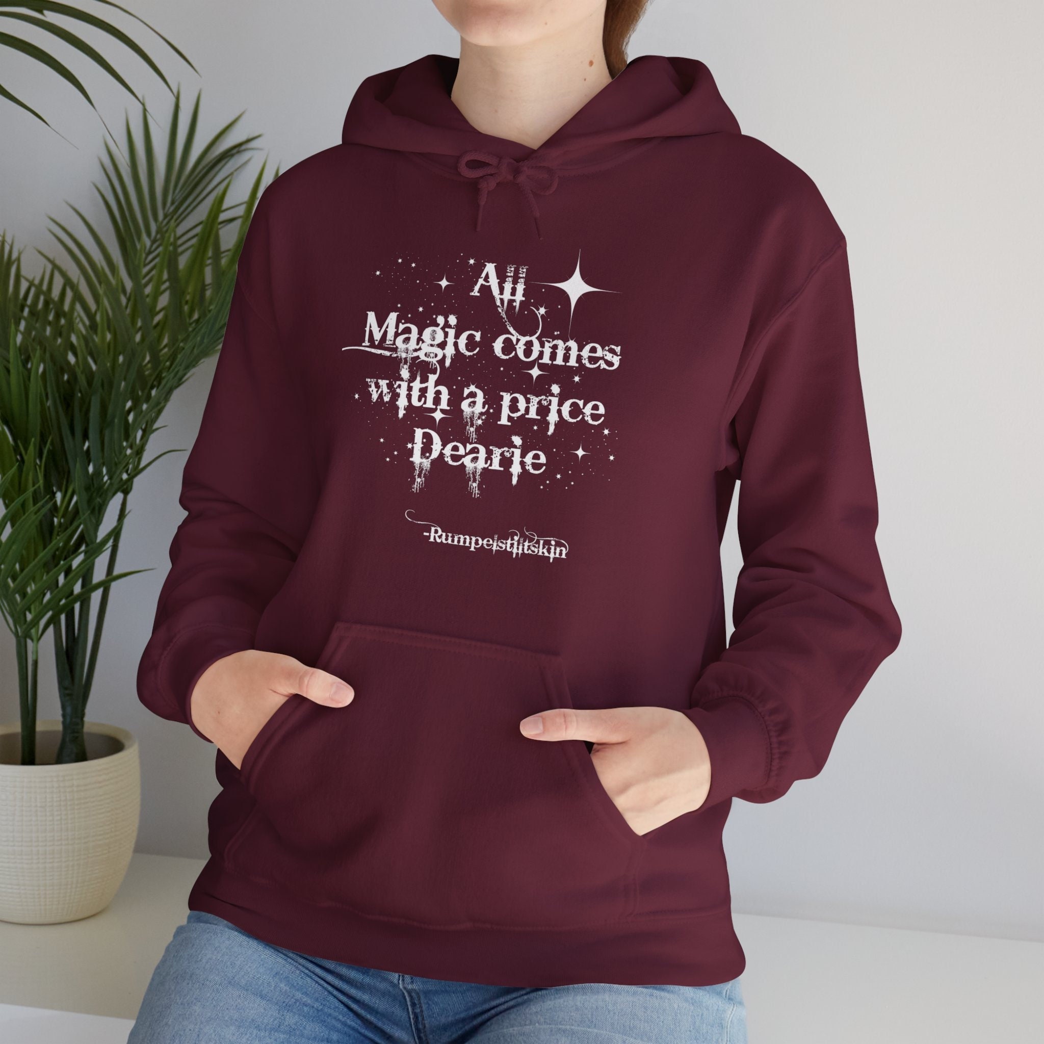 Once upon a time hoodie funny sweatshirt,All magic comes with a price,Sweatshirt,best friend gift,adults gift,humor,Hooded Sweatshirt
