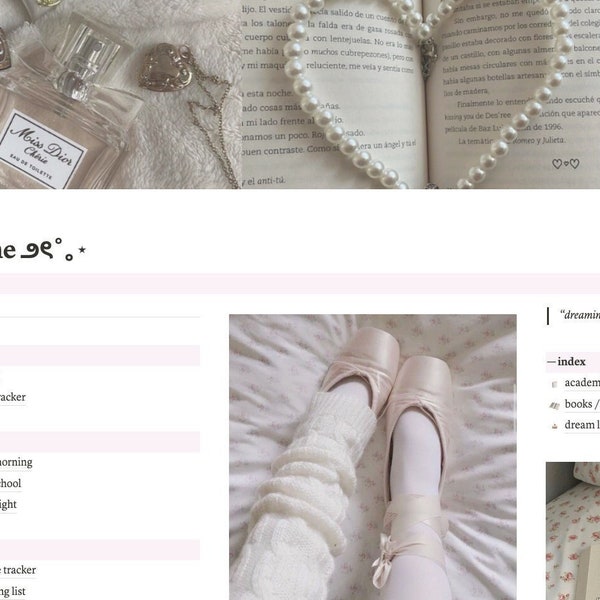 notion layout ~ coquette / dollette theme