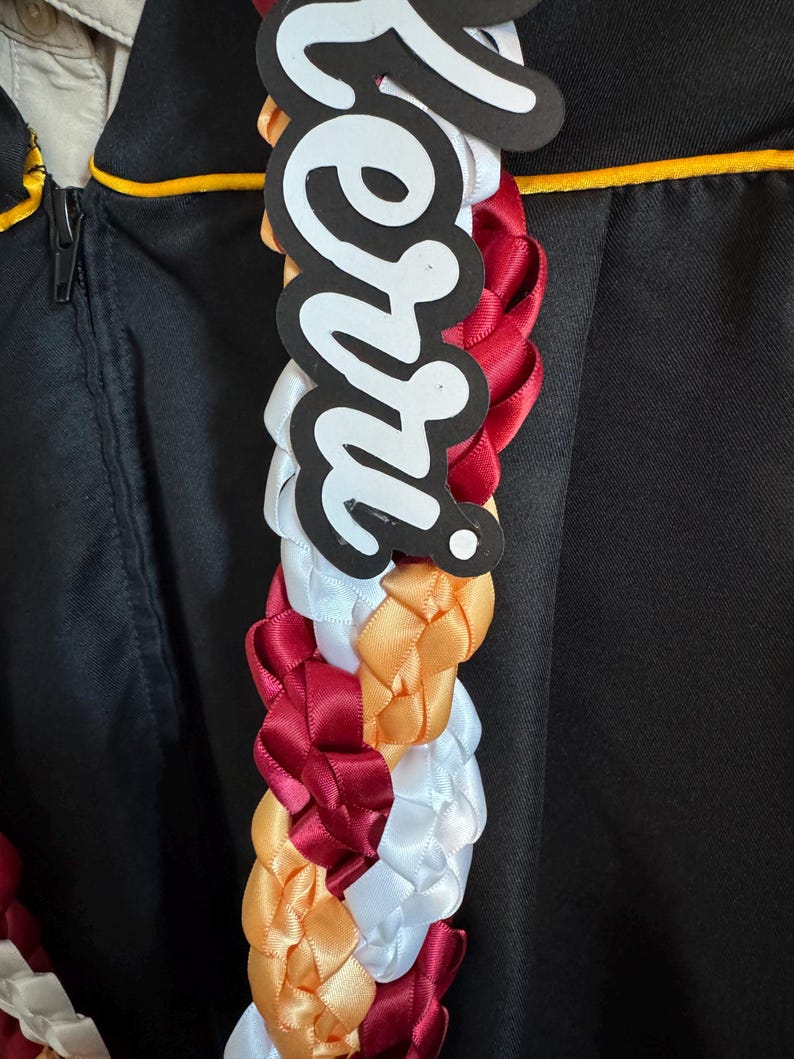 Braided Tri-color Graduation Grad Lei With Customization - Senior Night ...