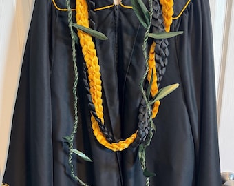 Deluxe Ribbon Lei Set – Double Twist Graduation, Maile Style Lei