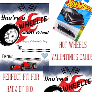 Hot Wheels Valentines Cards, Hot Wheels, Instant Download, Boys ...