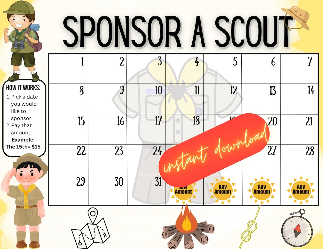 Boy Scout Pick a Date to Donate, INSTANT DOWNLOAD, Fundraiser, Pay the Date, Ffa Fundraiser, Sponsor My Season Fundraiser, Boy Scouts - Etsy boy-scout-pick-a-date-to-donate-instant-download-fundraiser-pay-the-date-ffa-fundraiser-sponsor-my-season-fundraiser-boy-scouts-etsy
