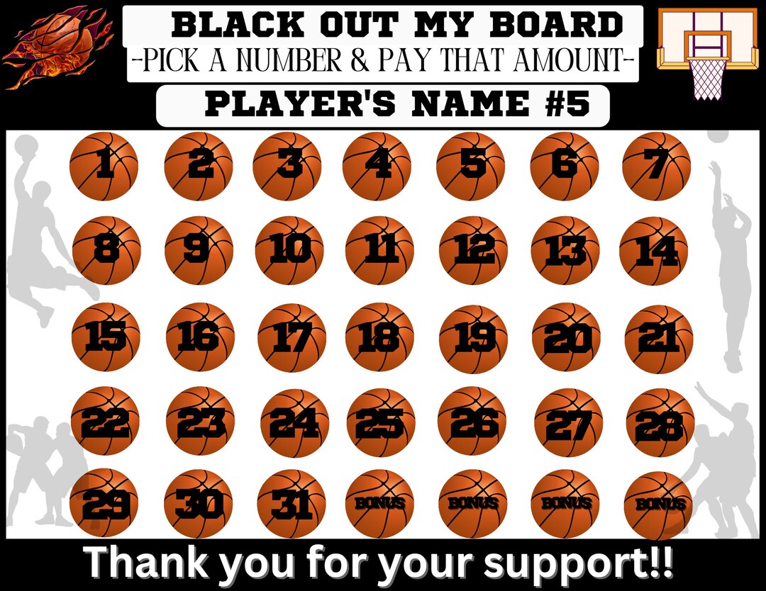 EDITABLE Basketball Template, Editable Basketball Template, Pick a Date ...