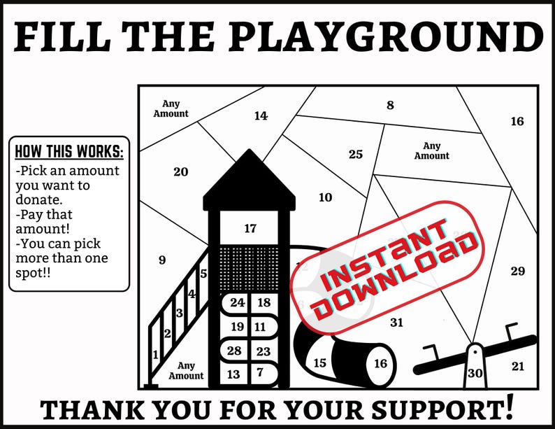 Playground Fundraiser, Fill My Field Fundraiser, Park Pick a Date ...