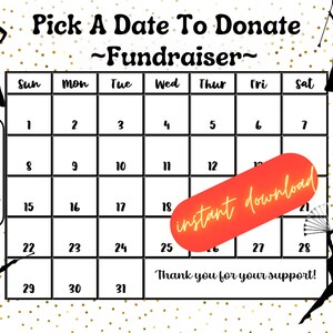 Twirler pick a date to donate,INSTANT DOWNLOAD, Fundraiser, pay the date, twirl girl fundraiser, Twirl fundraiser, twirler, band twirler