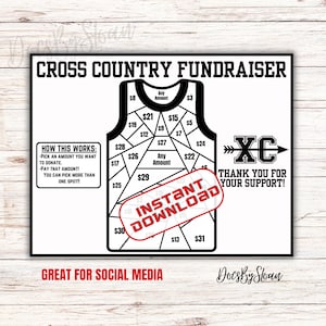 Cross country fundraiser, track fundraiser, cross country pick a date, black out board, pick a date, color fundraiser, pay the day 500
