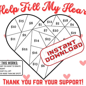 Füll mein Herz, verdunkelnde Tafel, wähle ein Datum zum spenden, Digitaldruck, Kalender, Farbspendenaktion, Valentinstag, HOSA, Zahltag