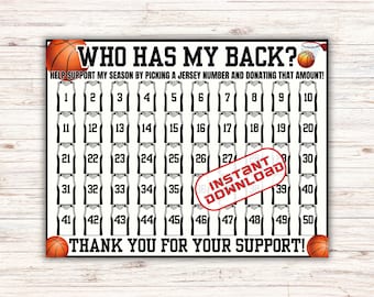 BASKETBALL fundraiser pick a date to donate, pay the date, basketball fundraiser calendar, pick a date, black out my board, who has my back