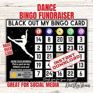 Tanz-Spendenaktion BINGO, black out my board, Tanzteam-Spendenaktion, Wunschdatum zum spenden, Kalender, Datum bezahlen, BINGO umdrehen