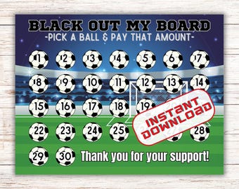 Soccer pick a date to donate, Fundraiser, pay the date, black out my board, football calendar, soccer fundraiser, team fundraiser, 30 days