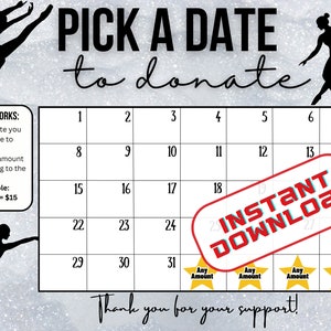 DANCE pick a date to donate, fundraiser, Fundraiser, pay the date, dance fundraiser, dance competition fundraiser, dance studio