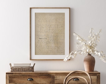 Vintage Star Spangled Banner Original Lyrics, Handwritten National Anthem Vintage Printable, Vintage Patriotic American History Art Print