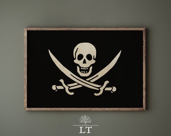 Autocollante Sticker Pirata Jack Rackham Calico Bandiera Pays KWT