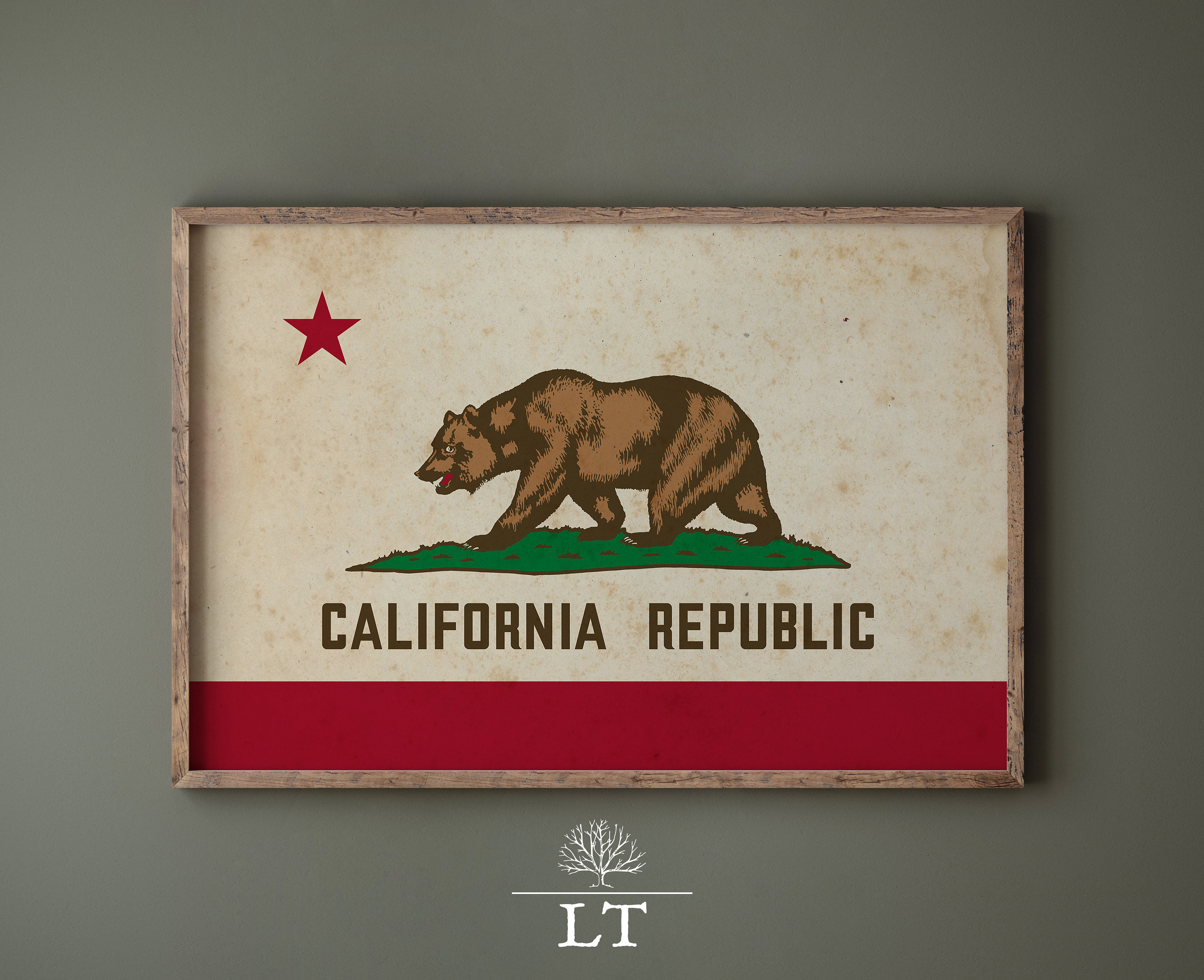 Vintage California State Flag Printable Wall Decor for CA Flag Etsy Vintage California State Flag Printable Wall Decor for CA Flag Etsy