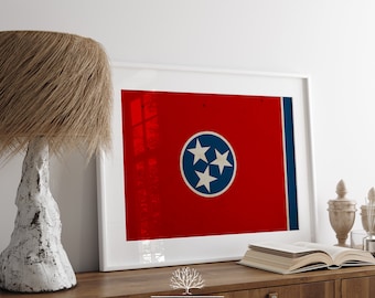Bandiera Tennessee Design Esclusivo, 3x5 Piedi (90x150 Cm), Prodotta In UE