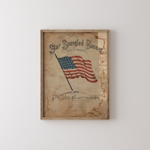 Star Spangled Banner Song and Chorus Cover Art, Printed and Shipped