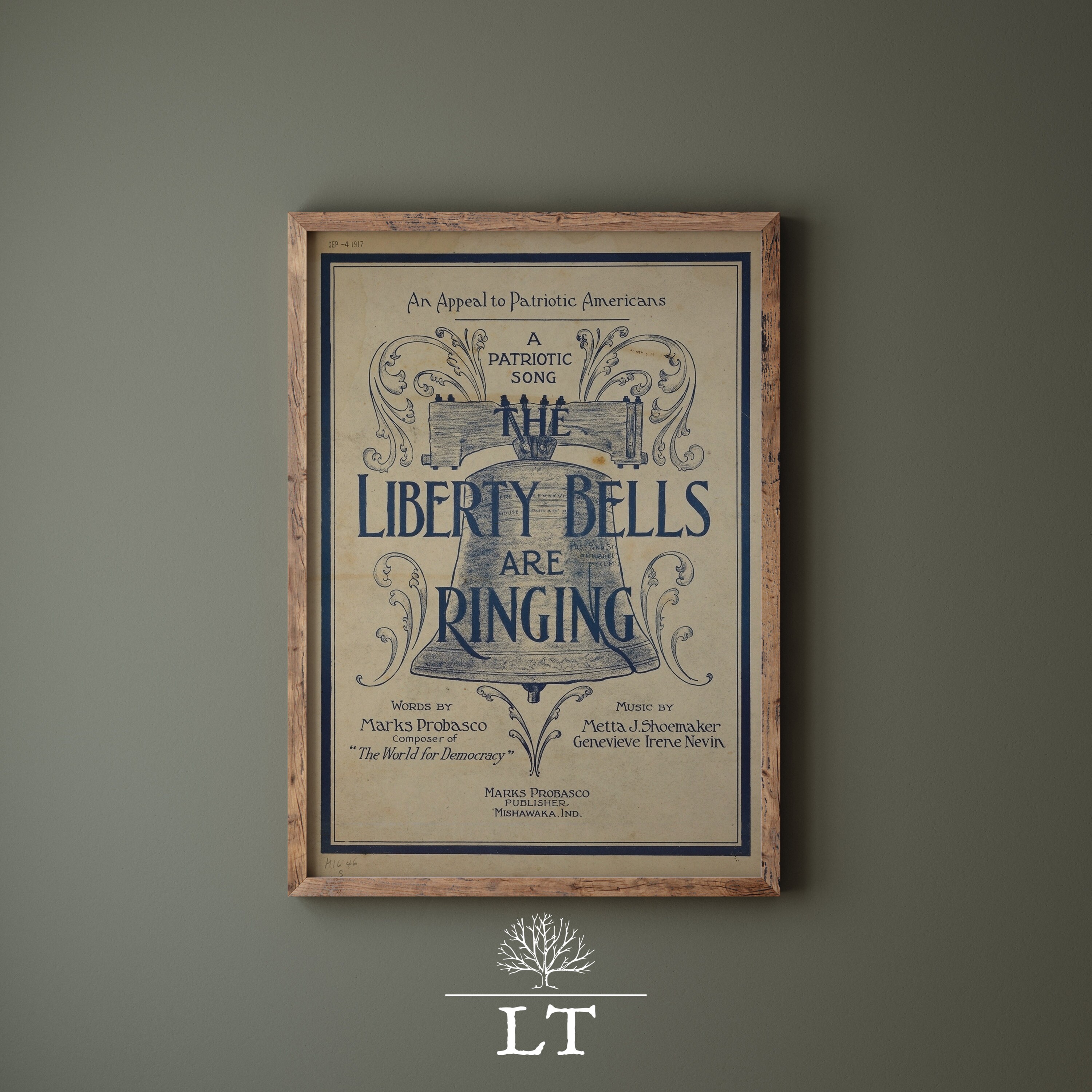 Patrioc Bell Ringer The Liberty Bells Are Ringing Patriotic Printable Art, Vintage ...