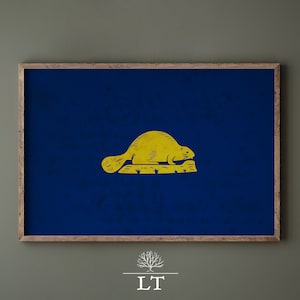 Oregon Beaver Flag, Vintage Oregon State Flag Print, Oregon Beaver  Flag Print, Vintage Oregon Flags, Oregon Printable art, Oregon Gift Idea
