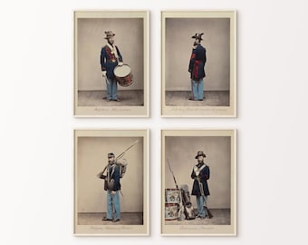 南北戦争退役軍人のビンテージ写真（1880年7月4日）即時ダウンロード