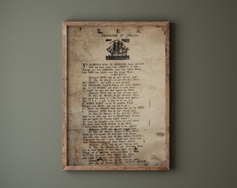 Arte Patriótico Vintage / Arte de la Guerra Revolucionaria / Boston Tea Party / Vintage Americana Print / Descarga Digital