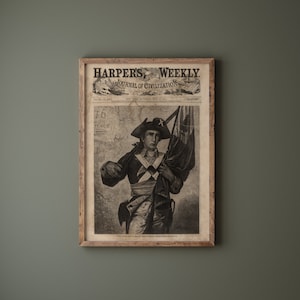 Harpers Weekly Centennial Cover | Vintage Patriotic Art | Magazine Cover Art | Patriot | 4th of July Decor | Digital Download