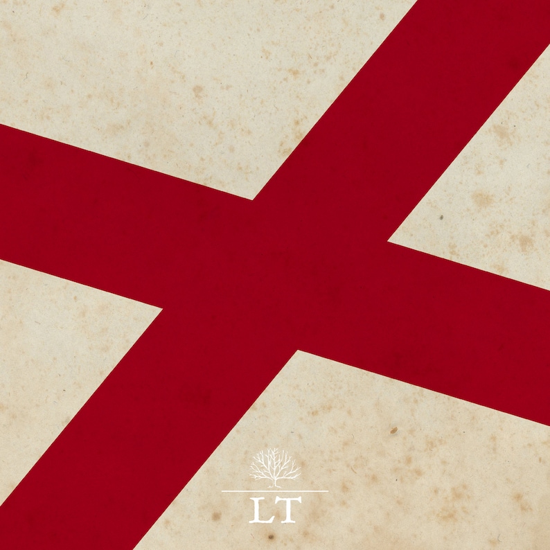Puede incluir: Una cruz roja sobre un fondo blanco. La cruz est&aacute; centrada en la imagen y se extiende hasta los bordes de la imagen. El fondo es un papel texturizado de color blanco roto.