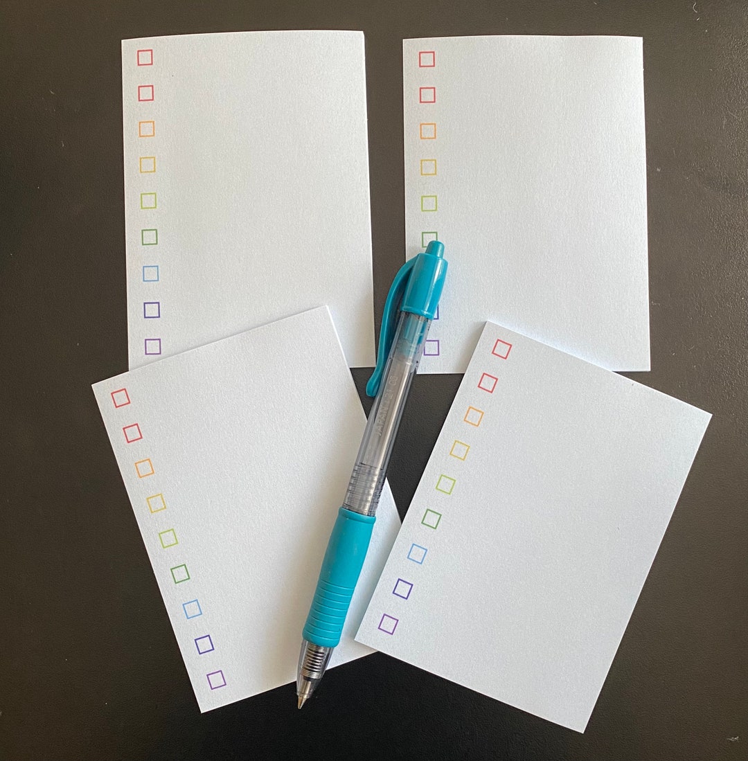 Multicolor Checklist Post-it Notes | 4x3 Planner & Organizer Essentials ...