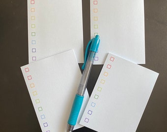 Multicolor Checklist Post-It Notes | 4x3 Planner & Organizer Essentials | Pen / Paper Must-Haves | Affordable Gift for All Uses