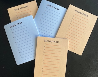 Task List Post-It paper/pen essentials for nurse,MDs, RNs, LPNs, NPs, Medical Residents, and Nursing Students
