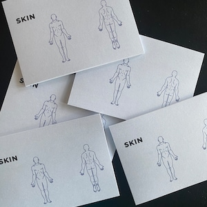 Nurse Skin Assessment/ Wound Care Post-Its - Essential Supplies for RN, LPN, PT, Residents – Paper/Pen Bundle/Trauma Care