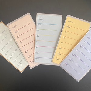 beoordelingssticker van top tot teen rapportblad spoedeisende hulp, acute zorg, accessoires voor verpleegkundigen, hulpmiddelen voor verpleegkundigen, cadeau