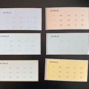 Vital Sign stickers for RN, MD, PA, nursing students, c.n.a.,, nurse/medical resources, nurse accessories, gift