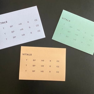 vital sign post-it paper/pen supplies for nurses, nurse practitioners, medical residents, nursing students,C.N.A.