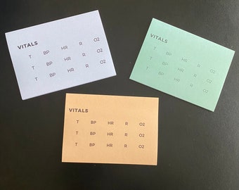 vital sign post-it paper/pen supplies for nurses, nurse practitioners, medical residents, nursing students,C.N.A.
