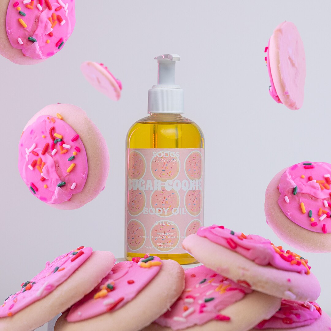 Sugar Cookie Oils for Body Fragrant Body Oil Moisturizer Cookie Scented