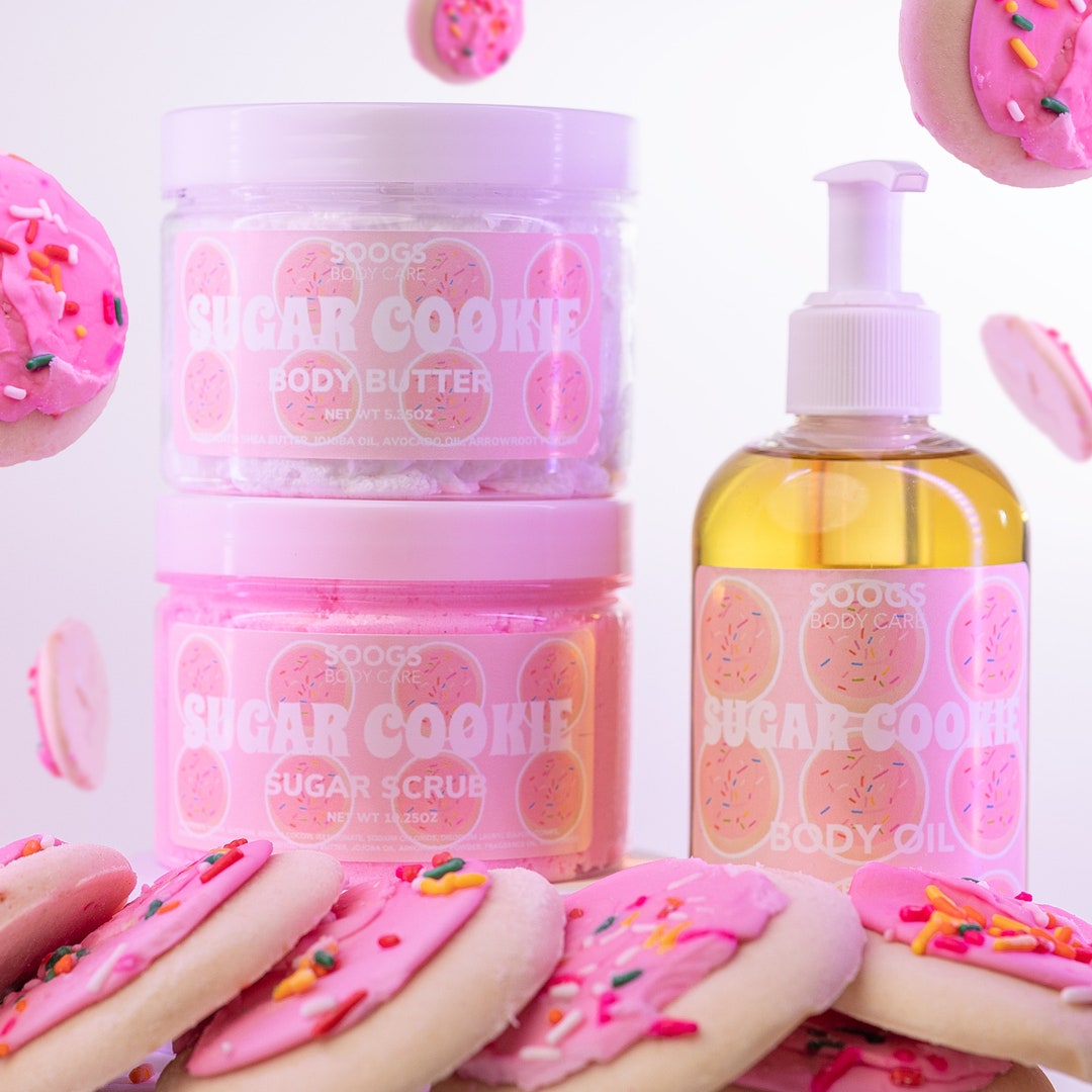 Sugar Cookie Body Care Bundle Luxury Skincare Set Includes Whipped