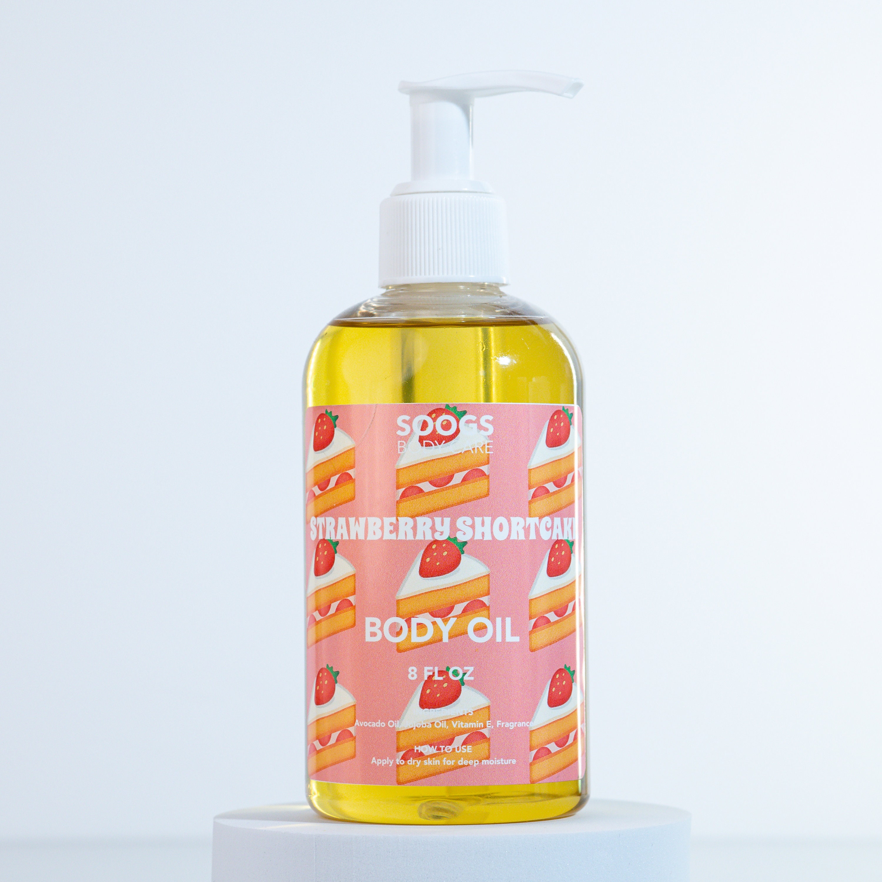 Strawberry Shortcake Body Oil Fragrant Body Oil Moisturizer Cake