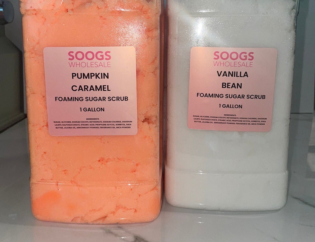 Dessert Scented 1 Gallon Body Scrubs Wholesale Color & Scent Bulk Sugar